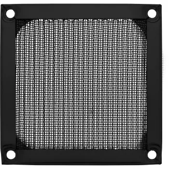Filtro de aluminio para rejilla de ventilador InLine, negro, 80x80 mm