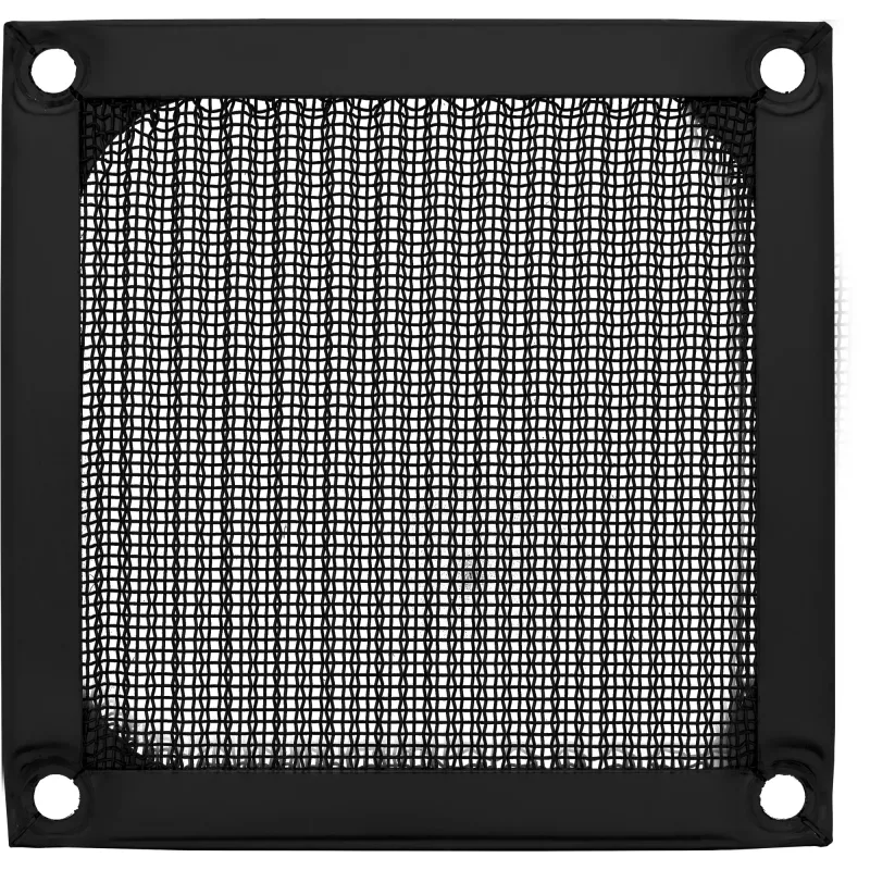 Filtro de aluminio para rejilla de ventilador InLine, negro, 80x80 mm