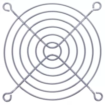 Rejilla protectora para ventilador InLine de metal cromado, 92x92mm