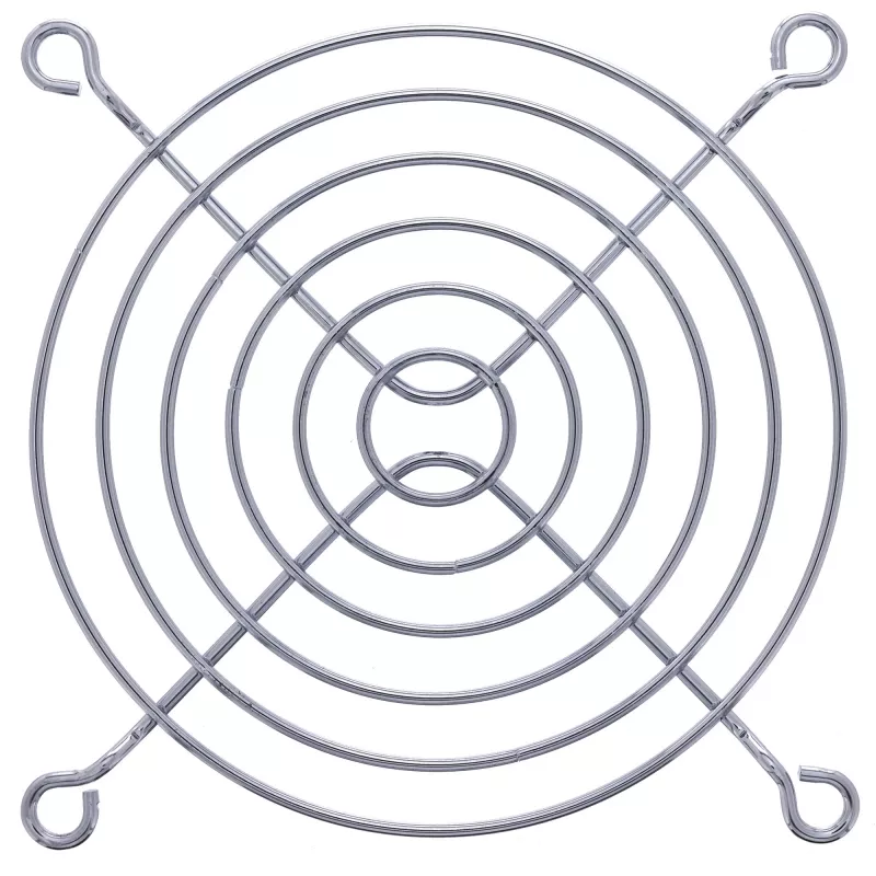 Rejilla protectora para ventilador InLine de metal cromado, 92x92mm