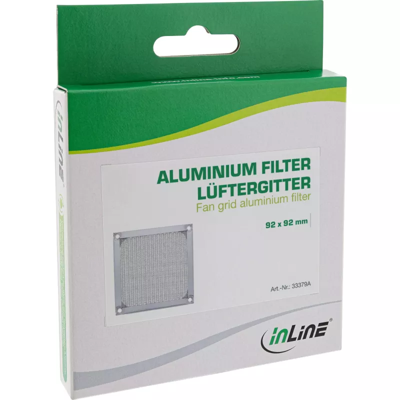 Filtro de aluminio para rejilla de ventilador InLine 33379A