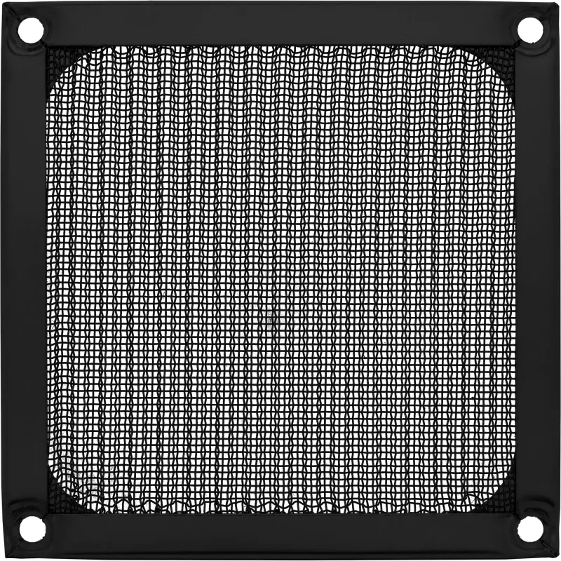 Filtro de aluminio para rejilla de ventilador InLine, negro, 92x92 mm