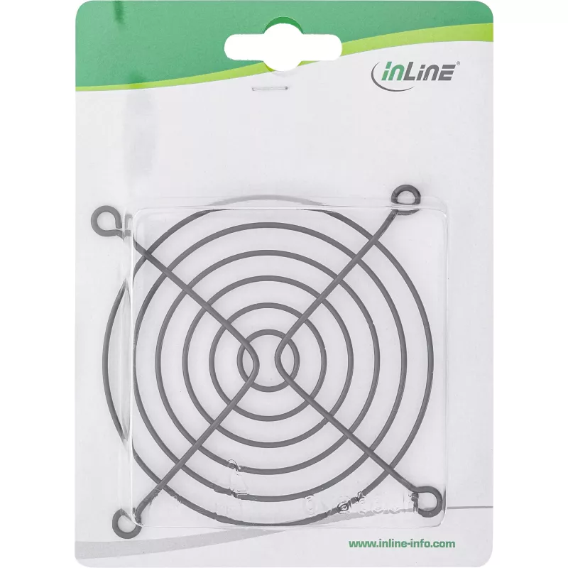 Rejilla para ventilador de metal InLine 33379X 92x92mm negro