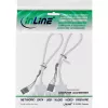 Tapa de ranura InLine 2x USB 2.0 Type-A hembra a 2x cabecera interna de 5 pines 0,3m