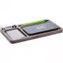 Organizador InLine WoodCharge con superficie de carga Qi y fuente de alimentación USB