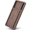 Organizador InLine WoodCharge con superficie de carga Qi y fuente de alimentación USB