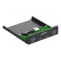Tapa de bahía de unidad InLine 33456C 8,89 cm (3,5 pulgadas) tapa de puertos I/O negra