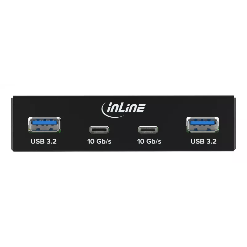 Tapa de bahía de unidad InLine 33456C 8,89 cm (3,5 pulgadas) tapa de puertos I/O negra
