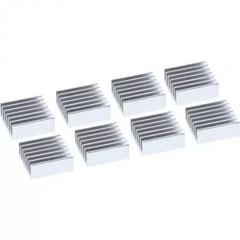 Disipador para chip IC InLine, aletas de refrigeración autoadhesivas, 8 uds.