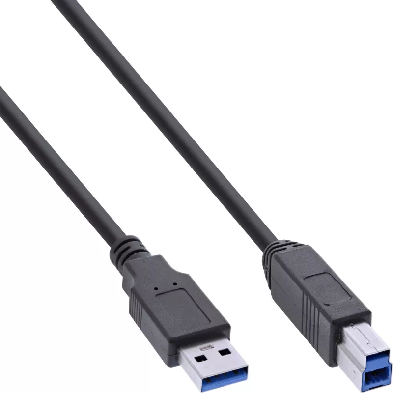 Hub USB 3.2 Gen.1 InLine de 7 puertos con carcasa de aluminio y fuente de alimentación de 2,5A, negro