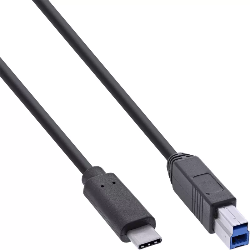 Hub USB 3.2 Gen.1 InLine de 7 puertos con carcasa de aluminio y fuente de alimentación de 2,5A, negro