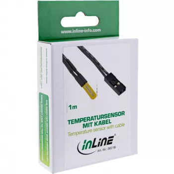 Sensor de temperatura / sonda universal InLine de 2 polos con cable de 1 m