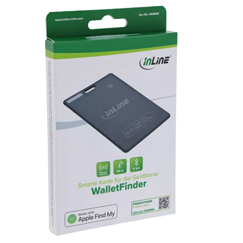 Rastreador/localizador GPS InLine 40080K localizador universal smartcard negro