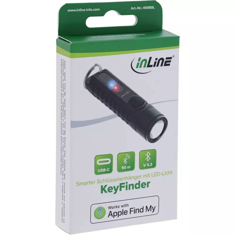 Localizador GPS InLine 40080L rastreador universal negro autonomía de batería 6h