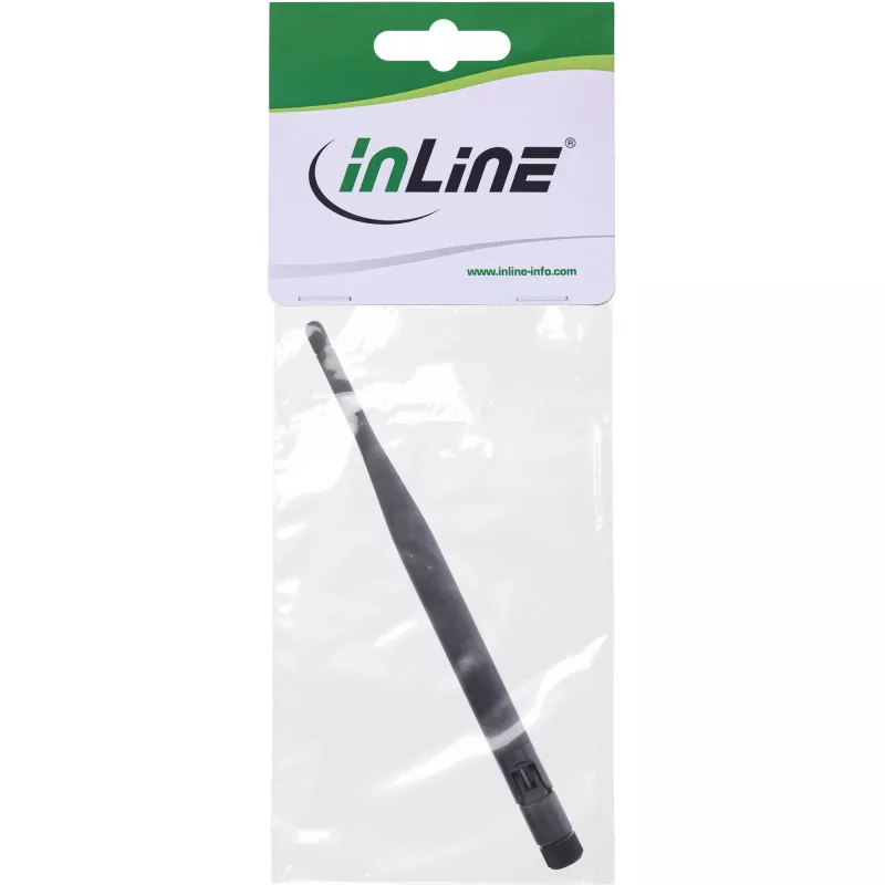 Antena de goma WIFI InLine para AP y router R-SMA 5dBi