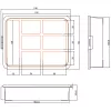 Caja de material pequeño InLine, 7 compartimentos, 180 x 140 x 40 mm, naranja
