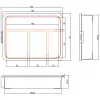 Caja de pequeñas cantidades InLine, 4 compartimentos, 180x140x40mm, naranja