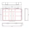 Caja de piezas pequeñas InLine, 9 compartimentos, 290x185x45mm, naranja