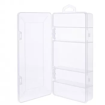 Caja de piezas pequeñas InLine, 5 compartimentos, 206x107x33mm, transparente