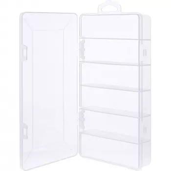 Caja de pequeños recipientes InLine, 6 compartimentos, 206x107x33mm, transparente