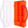 Caja de piezas pequeñas InLine, 11 compartimentos, 271x186x40mm, naranja