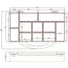 Caja de piezas pequeñas InLine, 11 compartimentos, 271x186x40mm, naranja