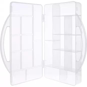 Caja de piezas pequeñas InLine, 11 compartimentos, 271x186x40mm, transparente