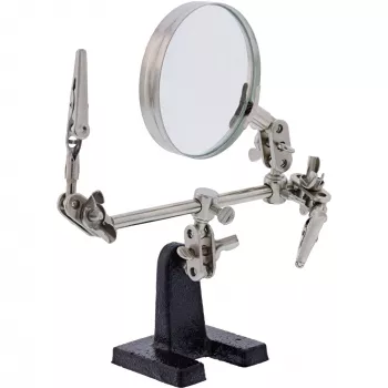 Soporte con lupa InLine 43046I universal negro cromado