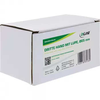 Soporte con lupa InLine 43046I universal negro cromado