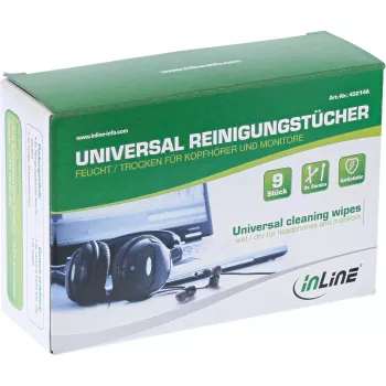 Set de limpieza InLine 43214A para auriculares y monitores