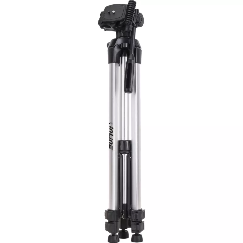 Trípode ligero profesional InLine plateado capacidad de carga 5 kg altura 173 cm