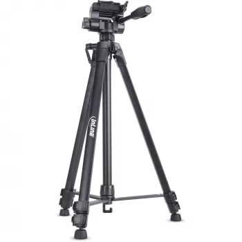 Trípode ligero profesional InLine negro capacidad de carga 5 kg altura 173 cm