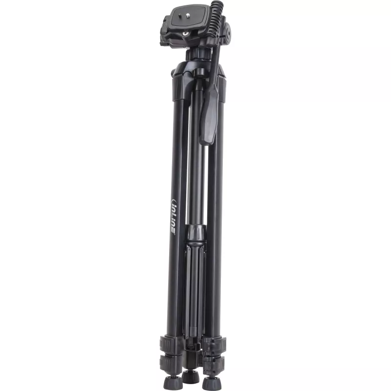 Trípode ligero profesional InLine negro capacidad de carga 5 kg altura 173 cm