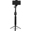 Selfie stick InLine 4 patas con mini trípode aluminio negro máx. 0,75 m