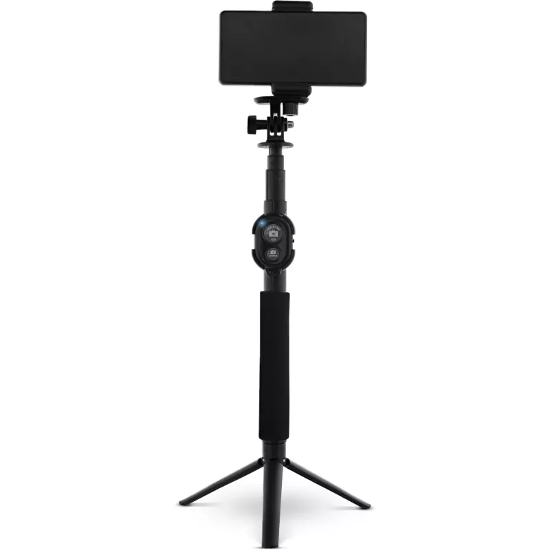 Selfie stick InLine 4 patas con mini trípode aluminio negro máx. 0,75 m