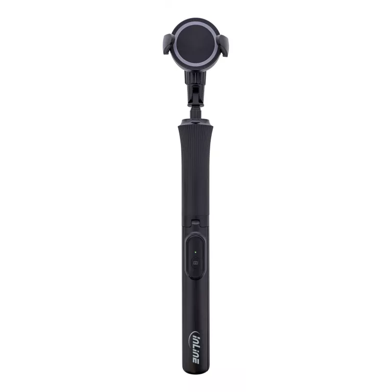 Trípode selfie stick InLine 48091 con mando Bluetooth – soporte extensible para smartphone
