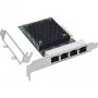 Tarjeta de red Quad Gigabit InLine, 4x RJ45 2,5 Gbit/s, PCIe x4, incl. chapa LP