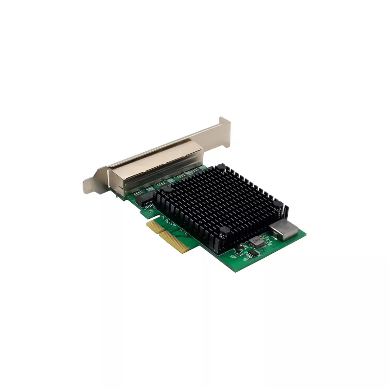 Tarjeta de red Quad Gigabit InLine, 4x RJ45 2,5 Gbit/s, PCIe x4, incl. chapa LP