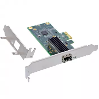 Tarjeta de red Gigabit InLine, 1x SFP, PCIe x1, incl. chapa de perfil bajo