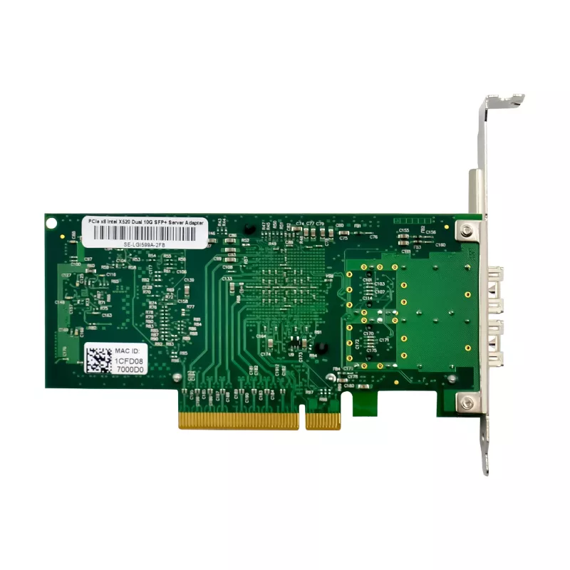 Tarjeta de red Dual 10 Gigabit InLine, 2x SFP+, PCIe x8, incl. chapa LP