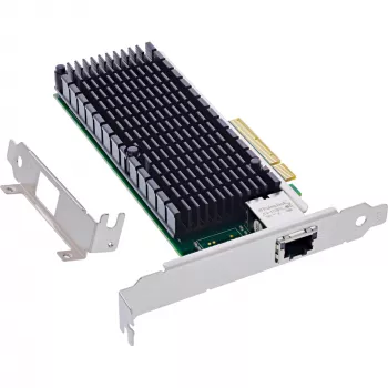 Tarjeta de red 10 Gigabit InLine, 1x RJ45 10Gb/s, PCIe x8, incl. chapa LP