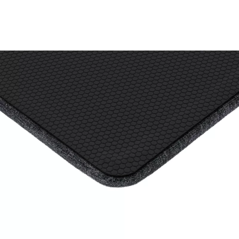 Alfombrilla de ratón InLine con reposamuñecas, textil, negra