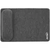 Alfombrilla de ratón InLine con reposamuñecas, textil, negra