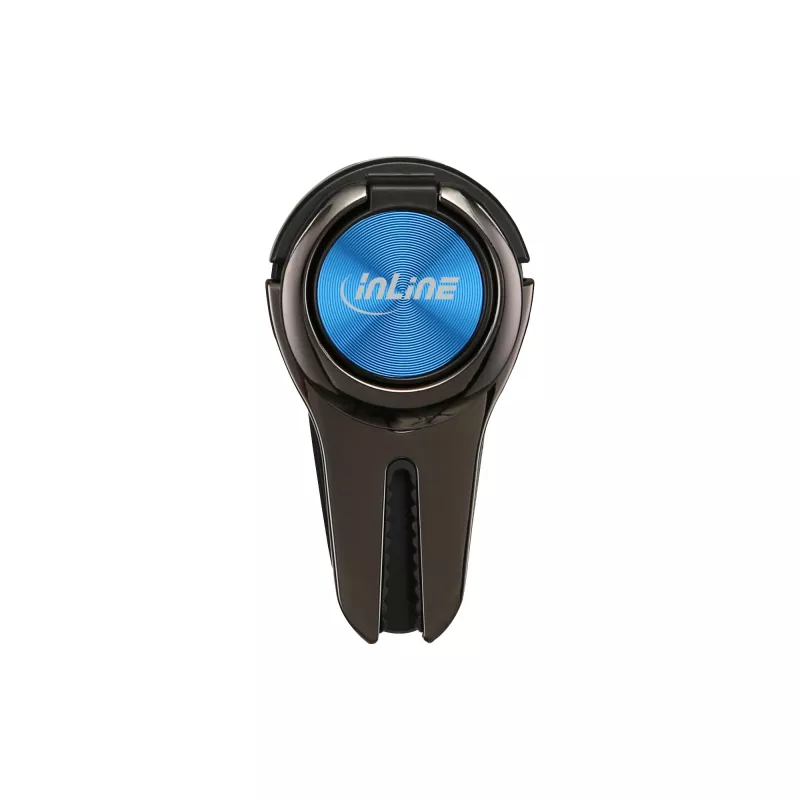 Soporte de coche 3 en 1 para smartphone InLine, soporte, anillo para dedo, azul