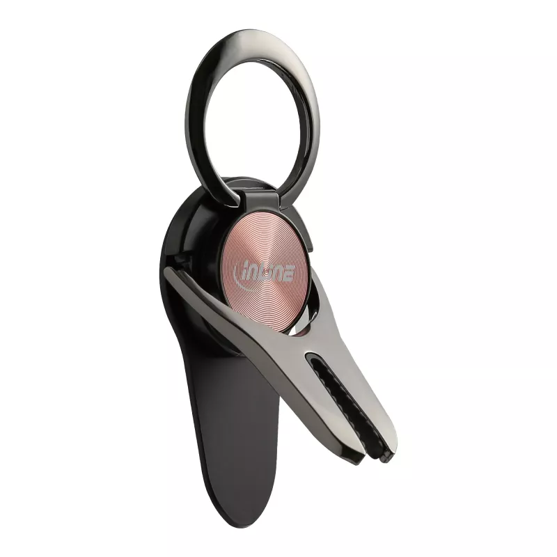 Soporte de coche 3 en 1 para smartphone InLine, soporte, anillo para dedo, oro rosa
