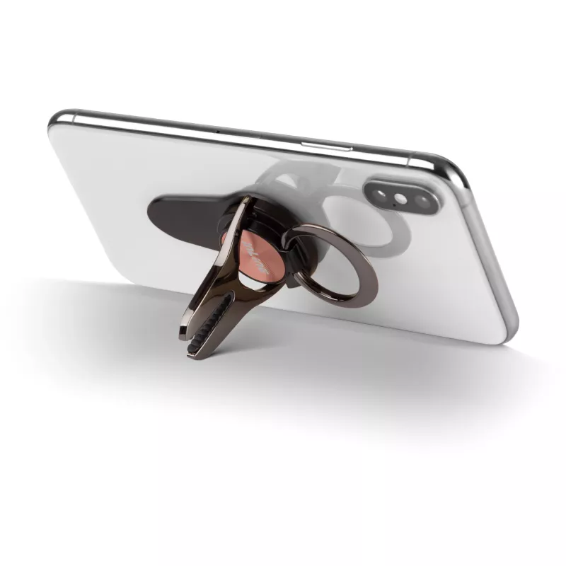 Soporte de coche 3 en 1 para smartphone InLine, soporte, anillo para dedo, oro rosa