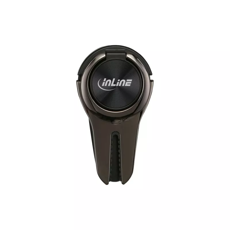 Soporte de coche 3 en 1 para smartphone InLine, base, anillo para dedo, negro