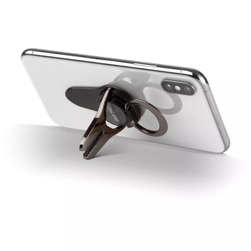 Soporte de coche 3 en 1 para smartphone InLine, base, anillo para dedo, negro