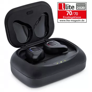 InLine PURE Air TWS, auriculares in-ear Bluetooth con funda Qi y powerbank