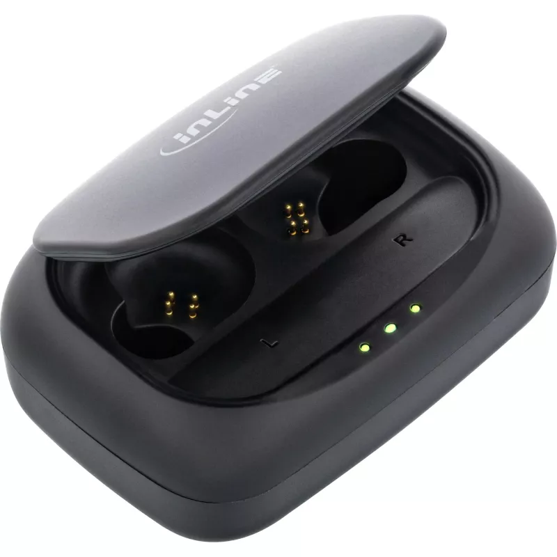 InLine PURE Air TWS, auriculares in-ear Bluetooth con funda Qi y powerbank